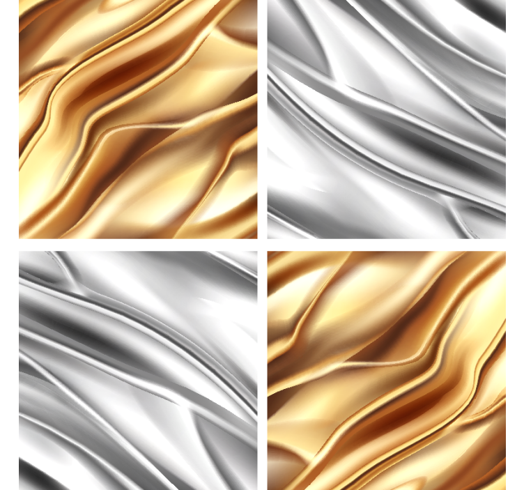 Lustrous metallic waves coasters - TenStickers