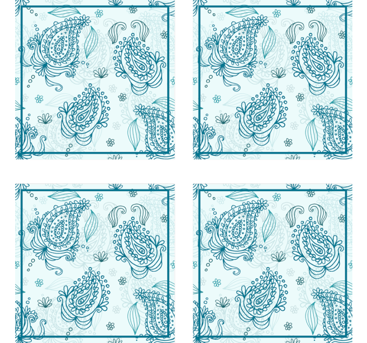 Floral print motif coasters - TenStickers