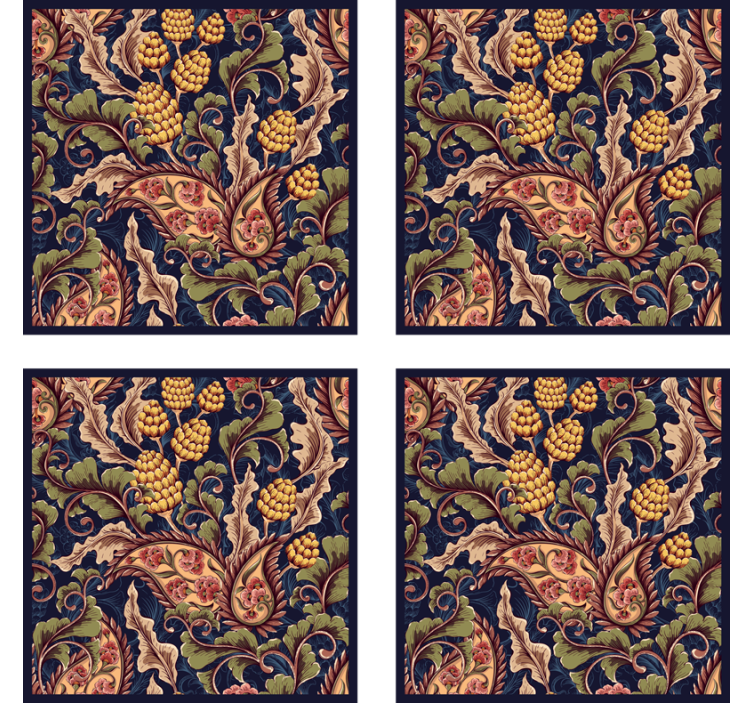 Sophisticated botanical motif coasters - TenStickers