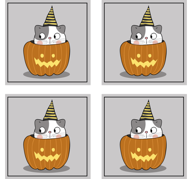 Halloween coaster cat in pumpkin hat - TenStickers