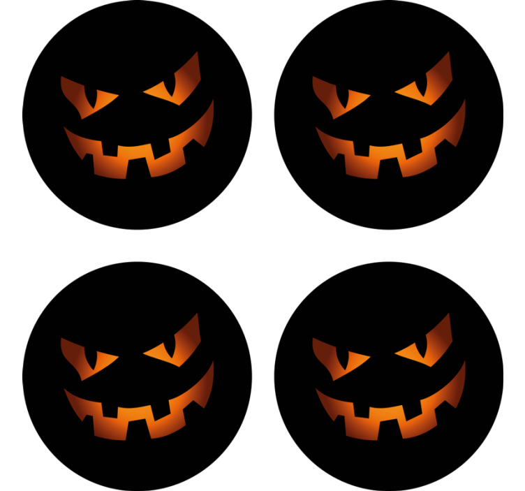 Scaring Halloween drink coaster - TenStickers