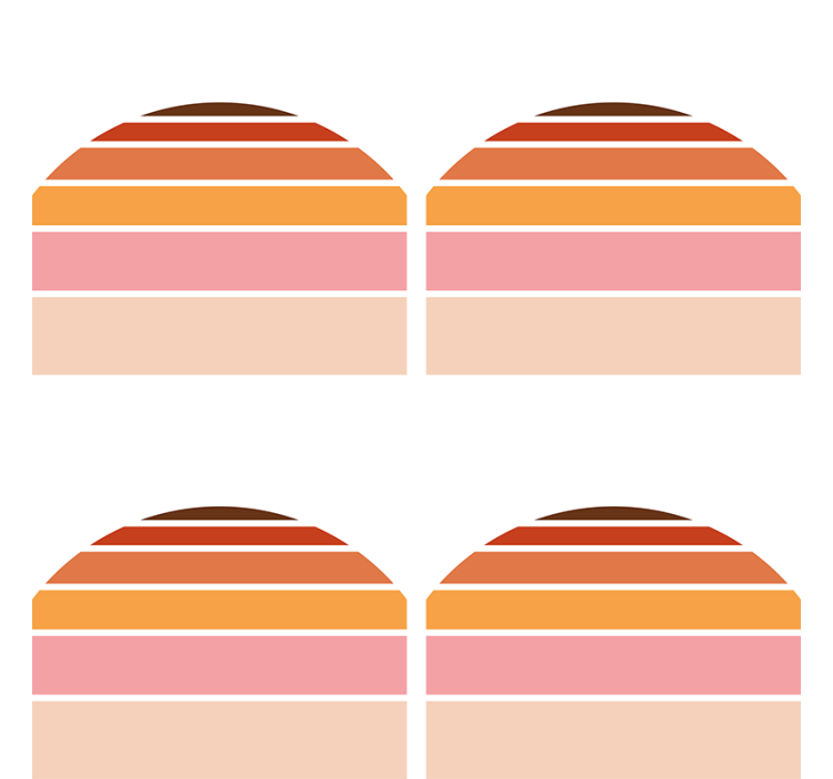 Layered color shape coasters - TenStickers