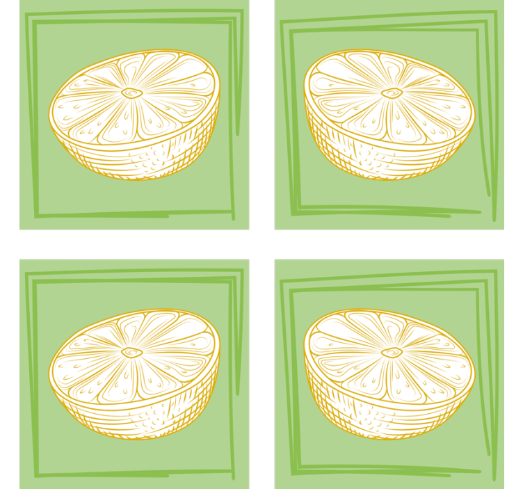 Personalisable coasters lime slice illustration - TenStickers