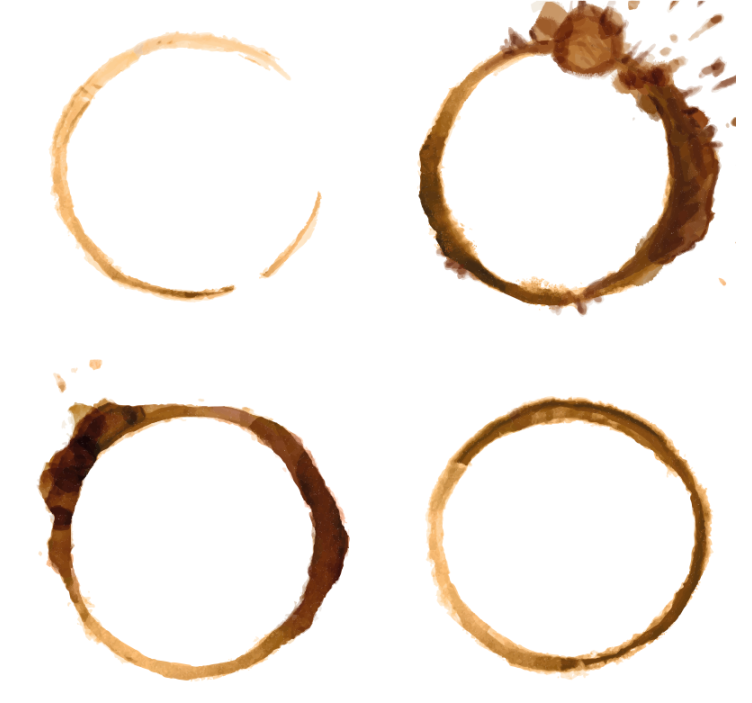 Coffee stain patterns coasters - TenStickers