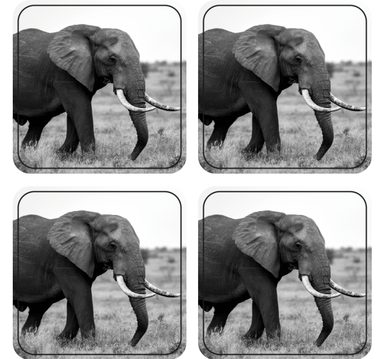 Geek coasters elephant silhouette design - TenStickers