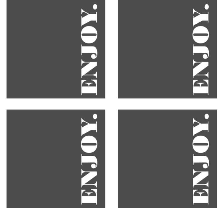 Dark gray textured enjoy beer mats - TenStickers