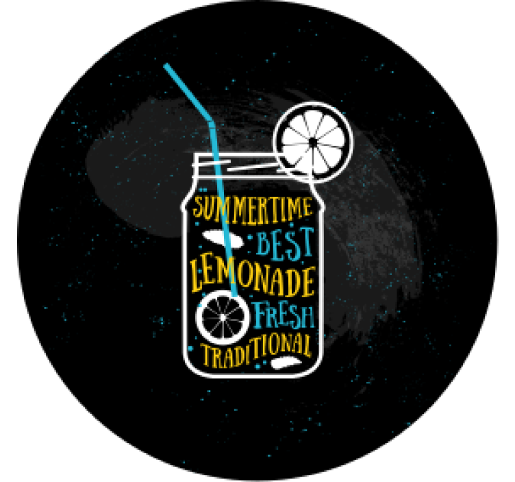 Modern coasters for refreshing lemonade jars - TenStickers