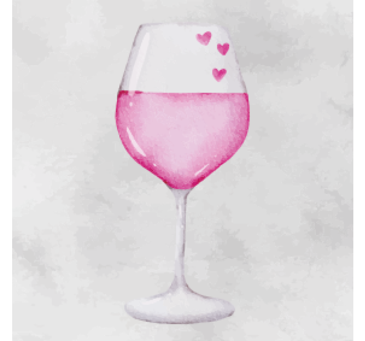 Personalisable coasters heart adorned glass - TenStickers