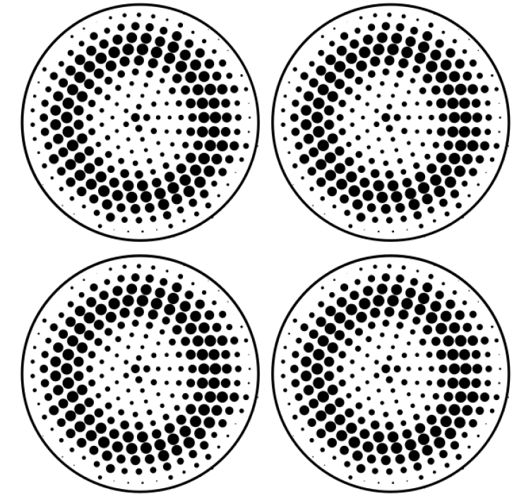 Dotted pattern coasters coasters - TenStickers