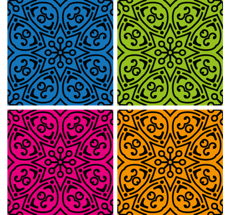 Mandala patterns tile coasters - TenStickers