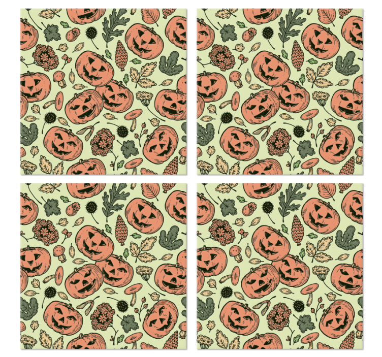 Pumpkins  halloween coaster - TenStickers