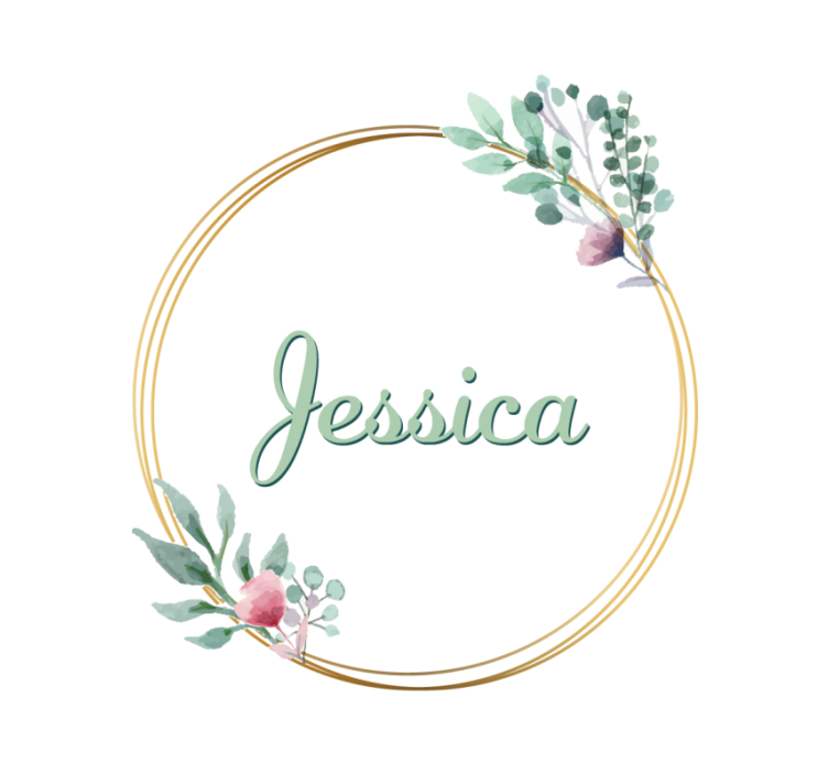 Personalised coasters floral name customization - TenStickers