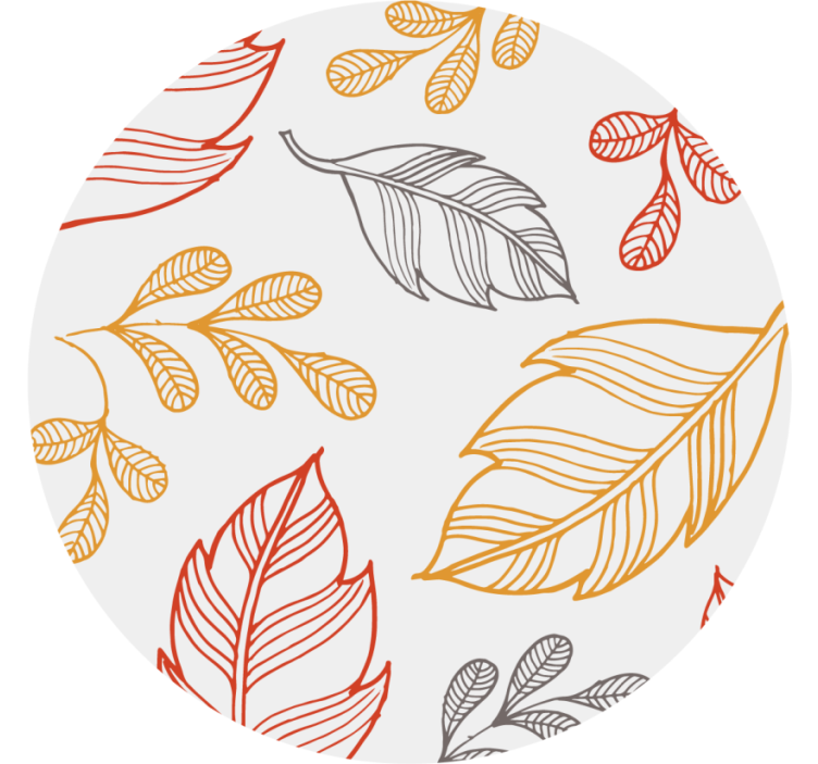 Coasters with layered leaf designs - TenStickers