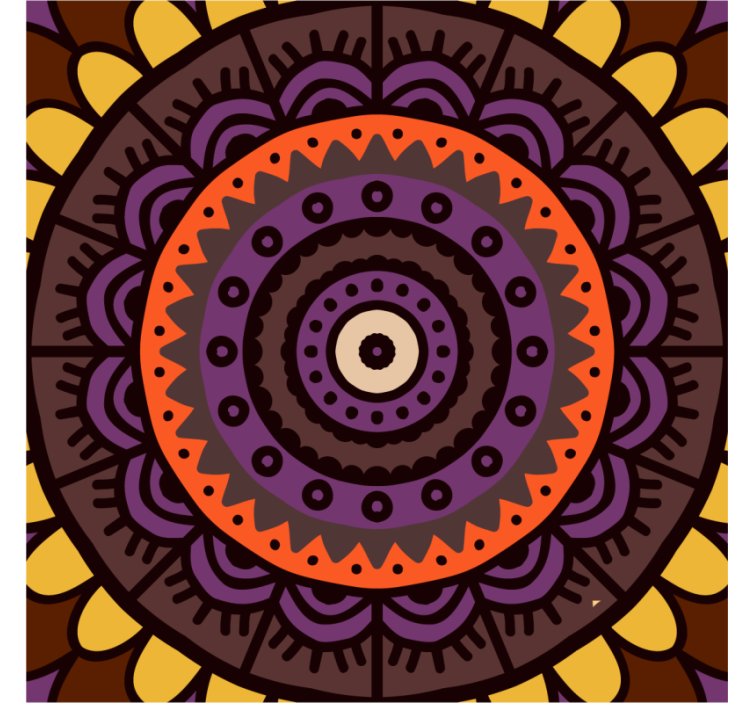 Coasters with intricate circular design - TenStickers