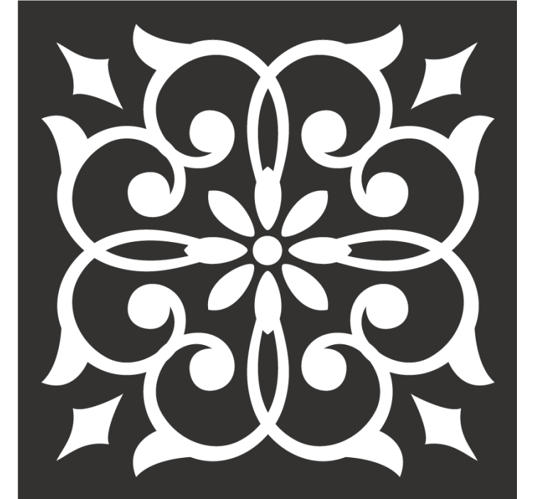 Elaborate botanical motif coasters - TenStickers