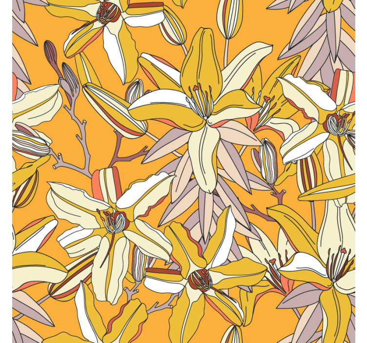 Beer mats with colorful floral design - TenStickers