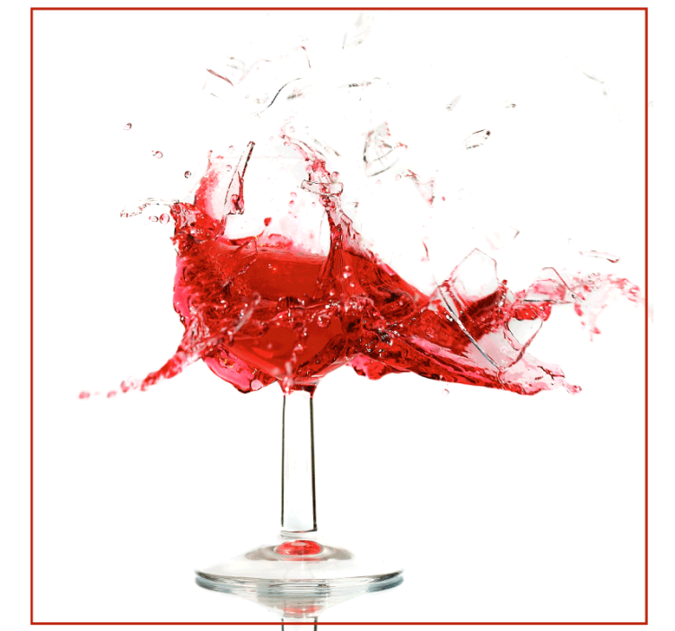 Beer mats splashing red drink - TenStickers