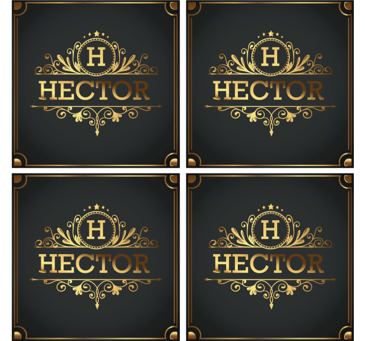 Elegance personalised coasters - TenStickers