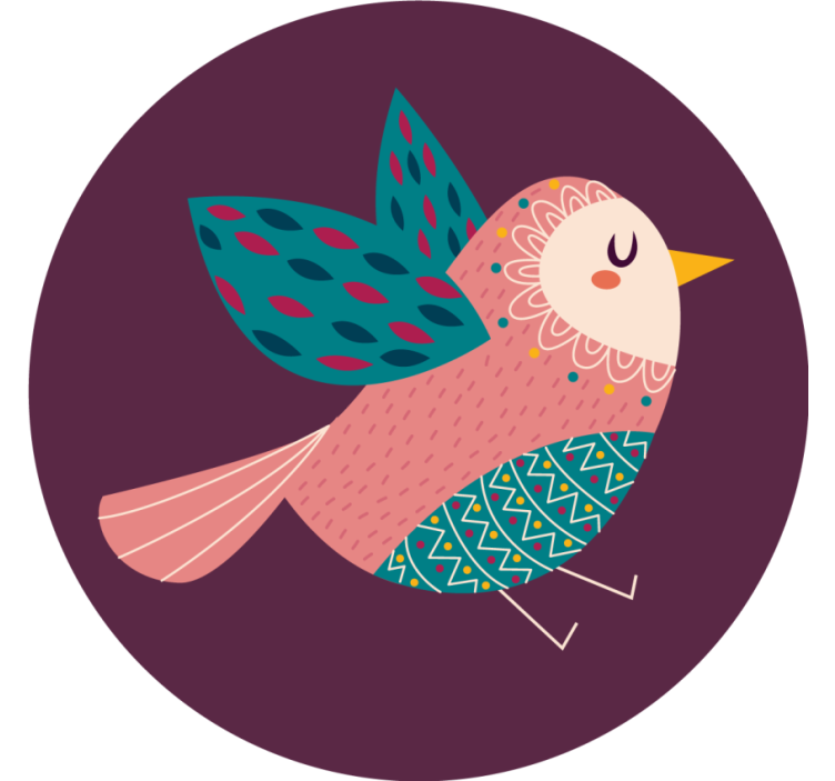 Geek coasters whimsical bird character coasters - TenStickers