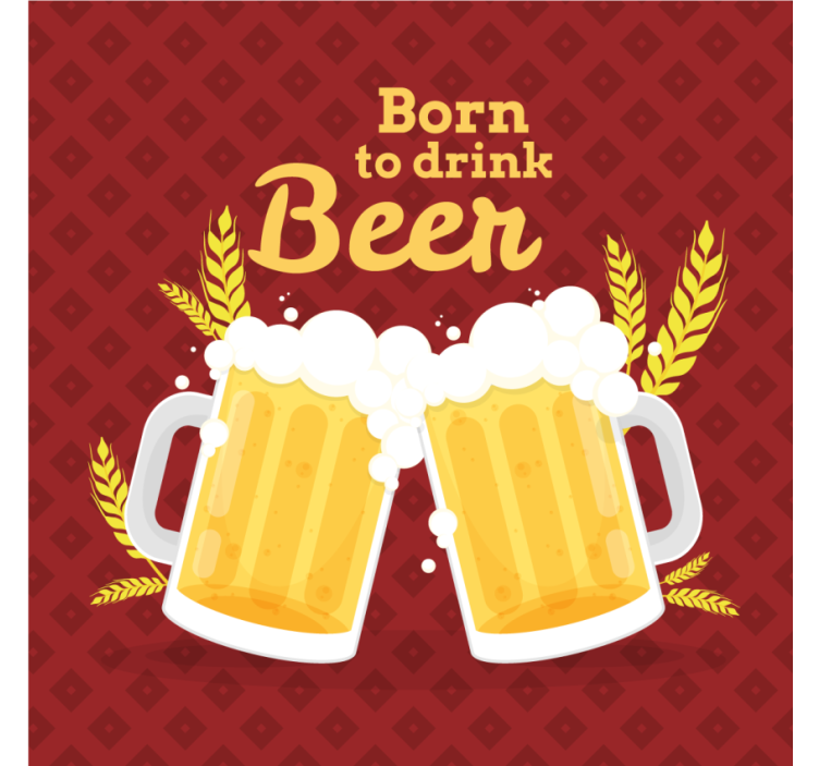 Cheers with beers beer mats - TenStickers