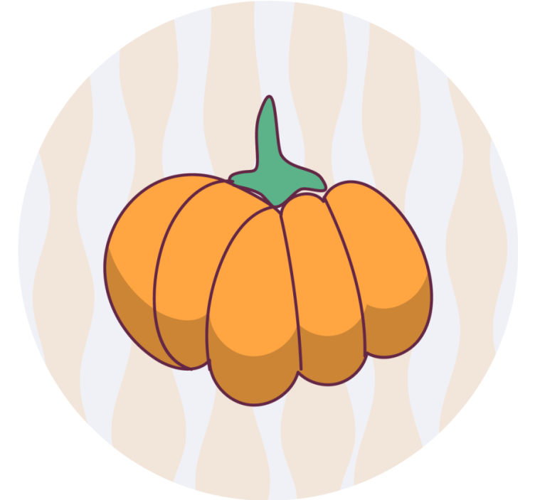 Halloween coaster in a stylized pumpkin shape - TenStickers