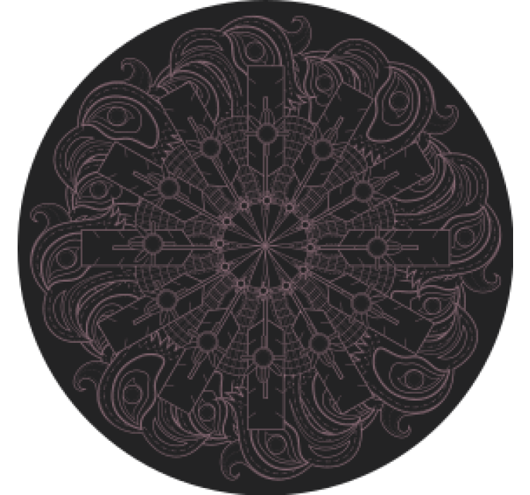 Coasters with detailed mandala design - TenStickers