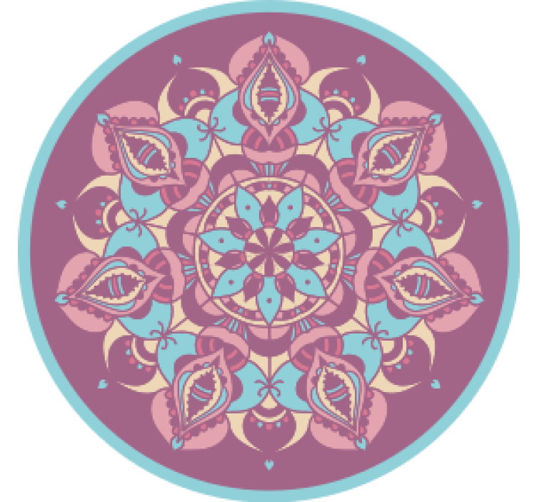 Modern coasters with intricate floral mandala - TenStickers