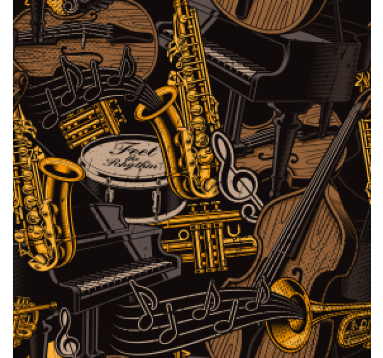 Geek coasters musical instruments design - TenStickers