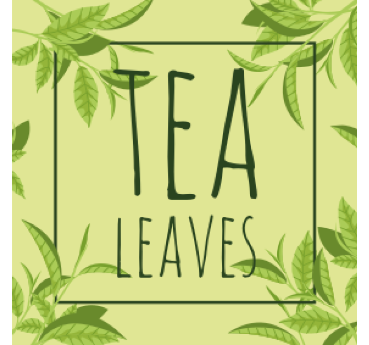 Text coasters tea leaves design - TenStickers