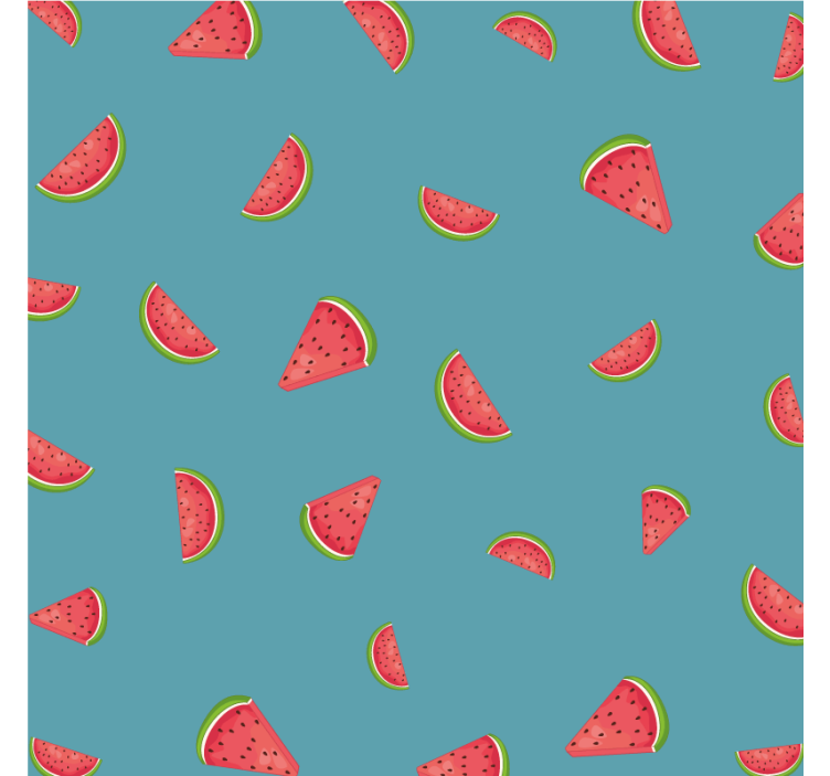 Modern coasters in colorful watermelon pattern - TenStickers