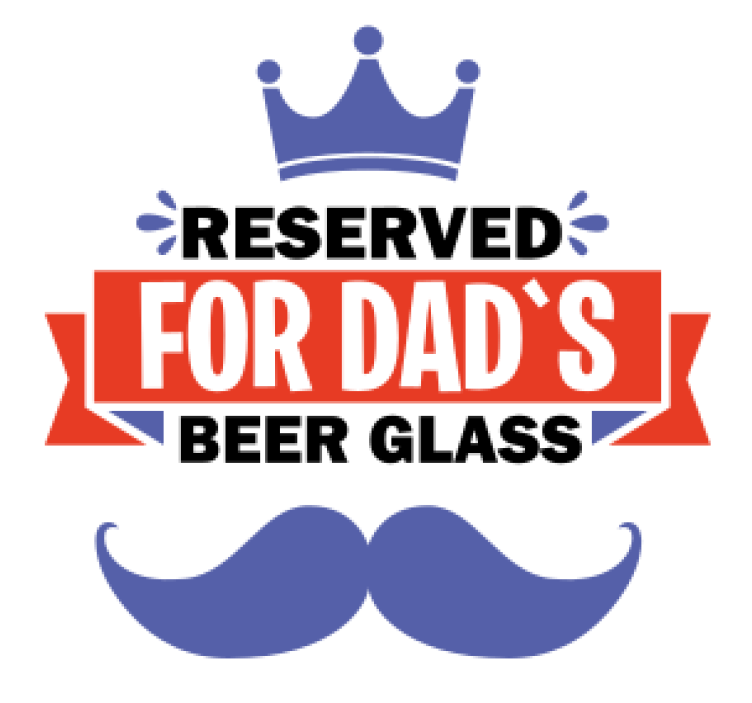 Reserved  for dad's beer glass beer mats - TenStickers
