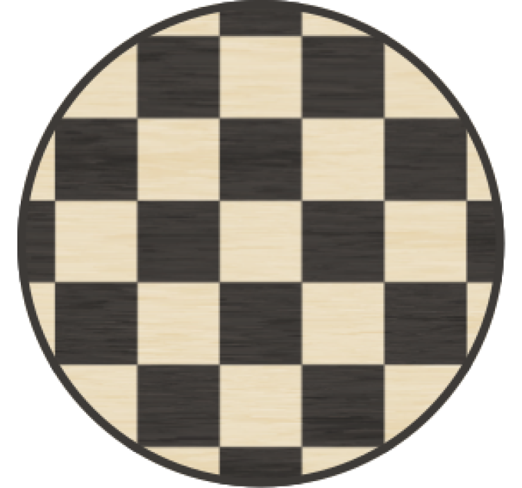 Beer mats circular checkerboard design - TenStickers