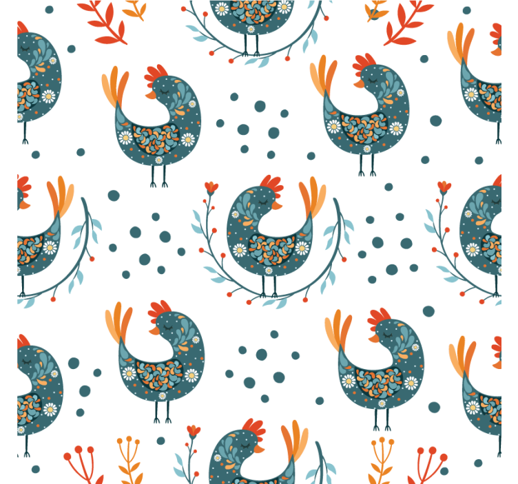 Geek coasters whimsical hen design - TenStickers