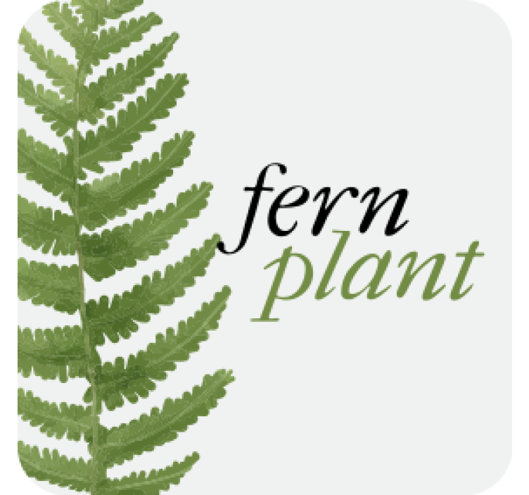 Modern coasters with fern leaf design - TenStickers