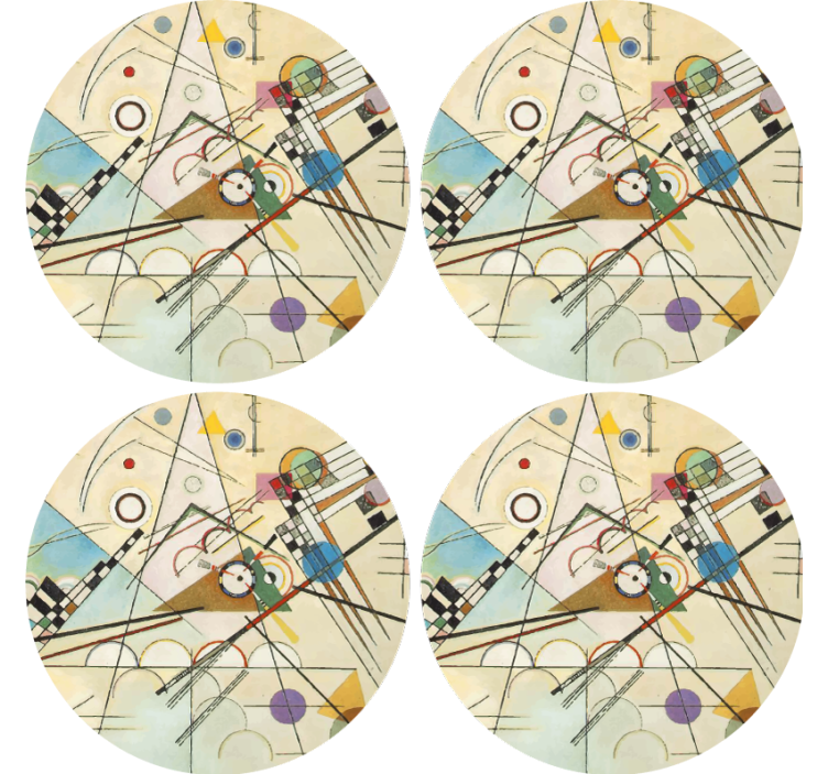 Geometric circular motif coasters - TenStickers
