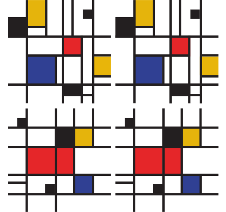 Modern coasters with geometric pattern designs - TenStickers