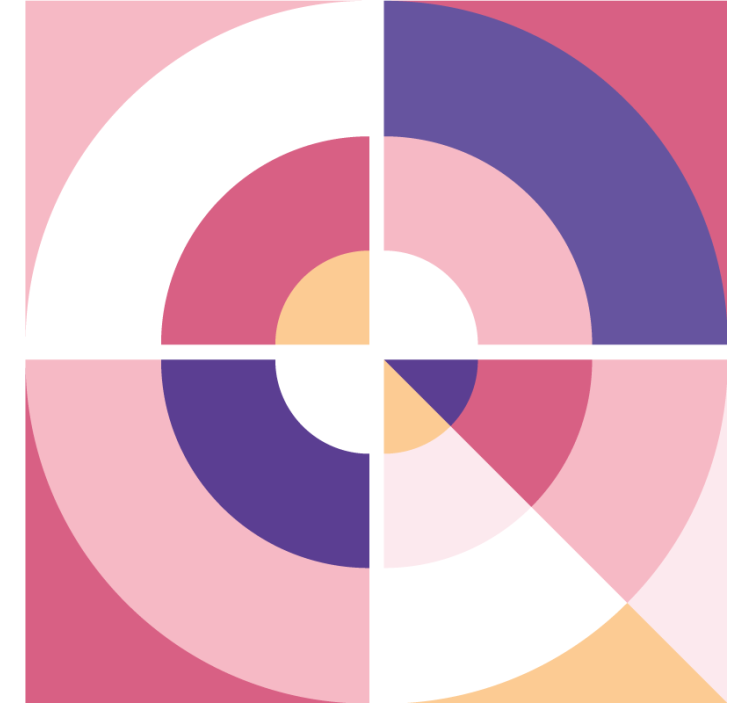 Modern coasters with vibrant geometric shapes - TenStickers