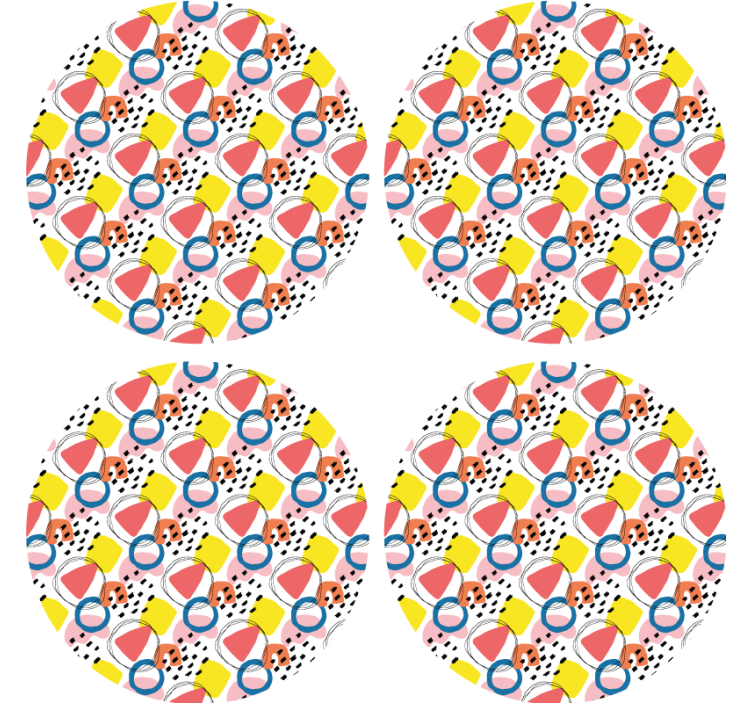 Geek coasters colorful abstract designs - TenStickers
