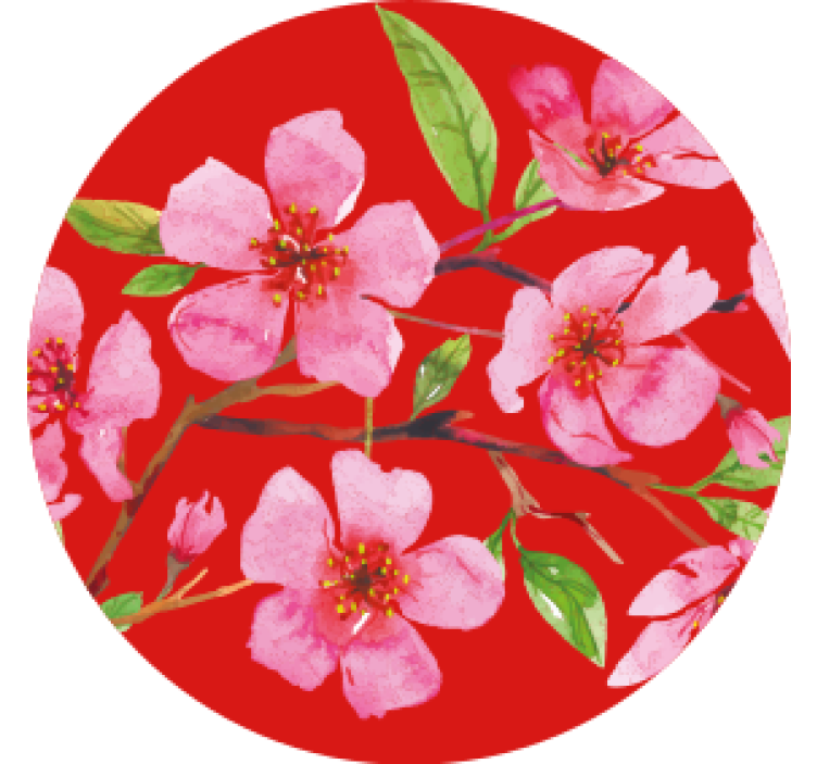 Floral pink blossom coasters - TenStickers