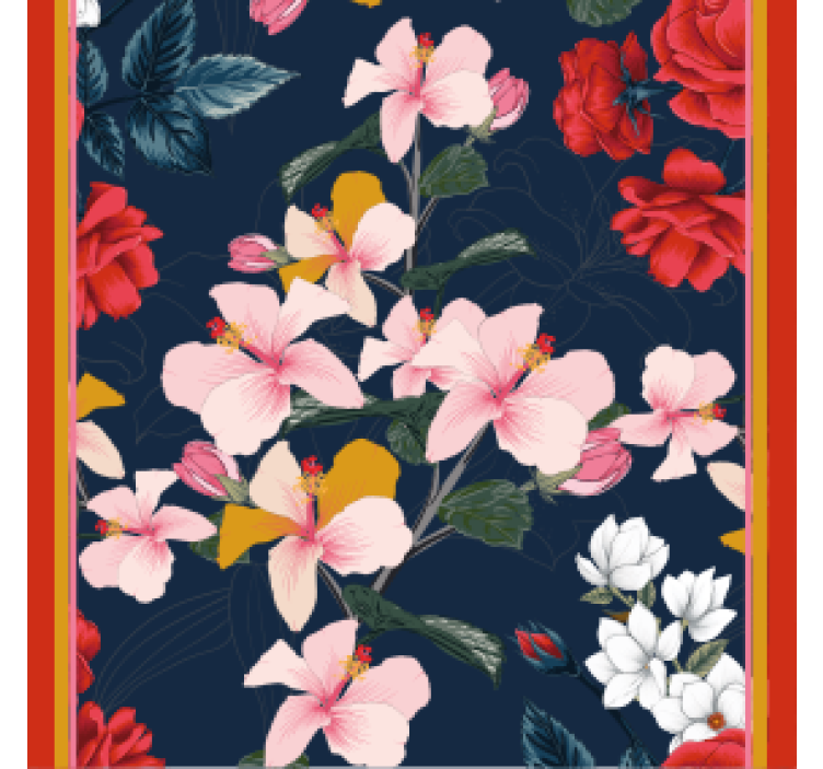 Geek coasters floral tropical design - TenStickers