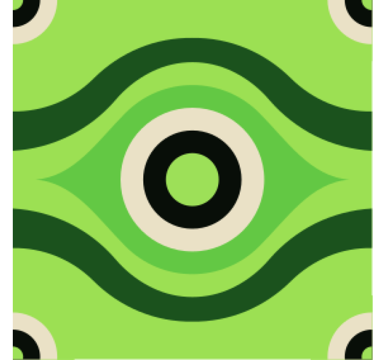 Wavy green pattern coasters - TenStickers