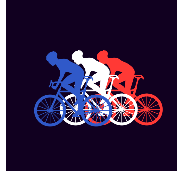 Modern coasters bicyclists in motion - TenStickers