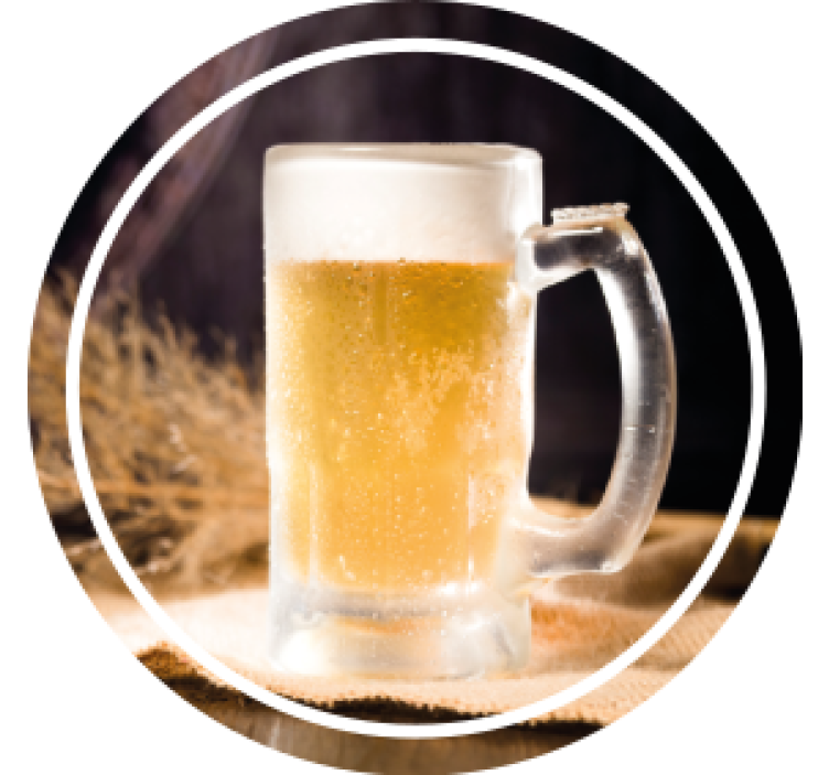 Beer mats for chilled mugs with foam - TenStickers