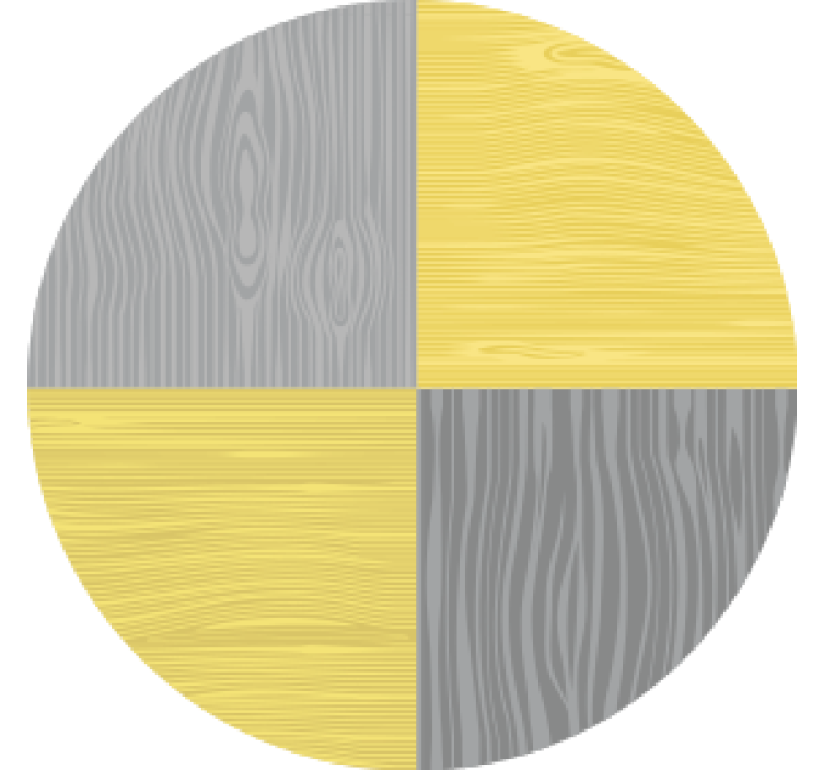 Coasters with wood grain circular pattern - TenStickers