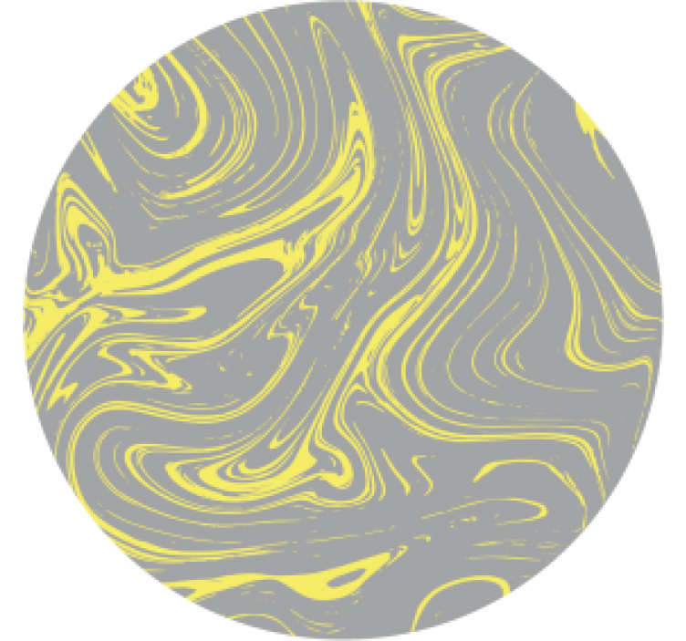 Coasters with swirling yellow patterns - TenStickers