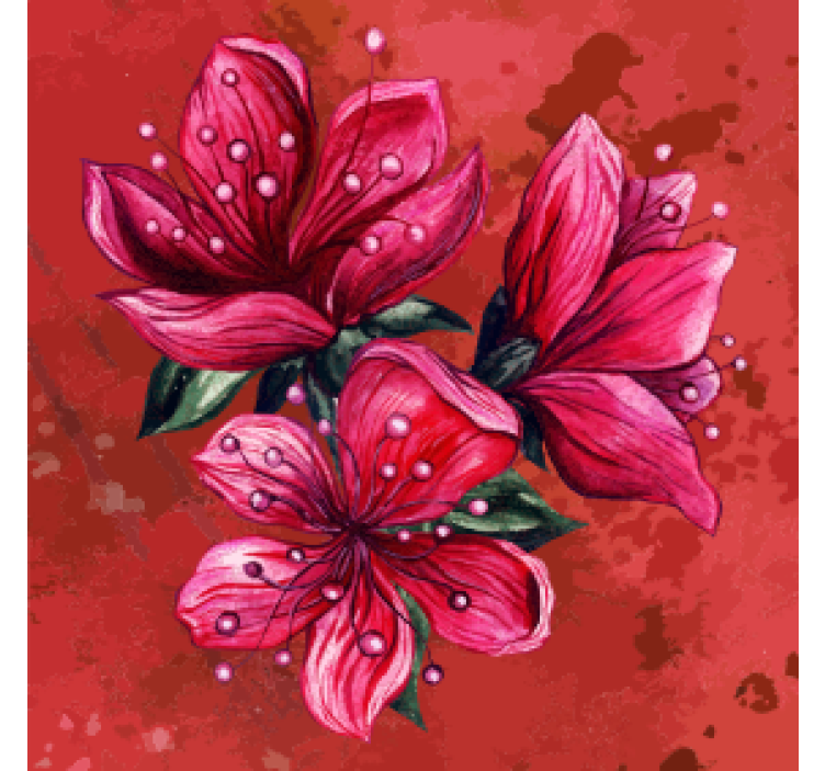 Vibrant floral arrangement beer mats - TenStickers