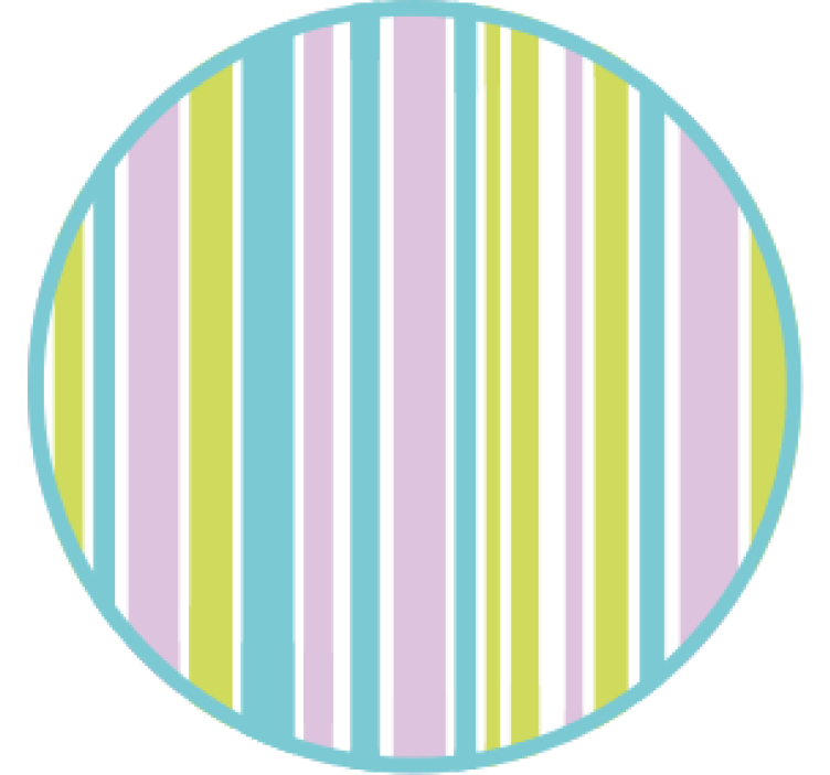 Colorful striped circle coasters - TenStickers