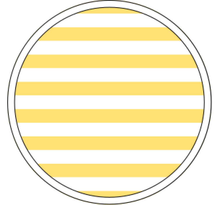 Striped yellow pattern coasters - TenStickers