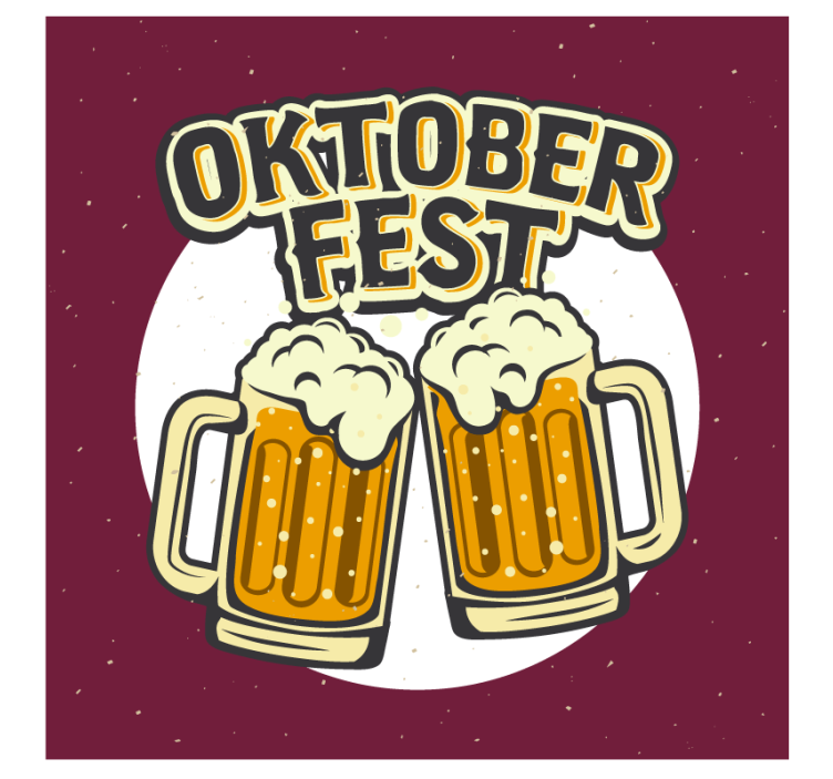 Beer mats cheerful beer mugs - TenStickers