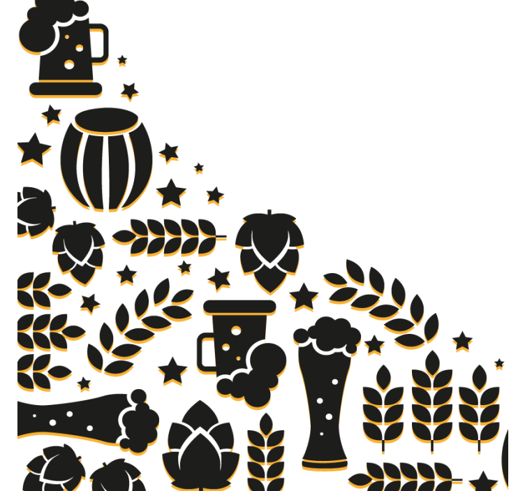 Beer elements composition beer mats - TenStickers